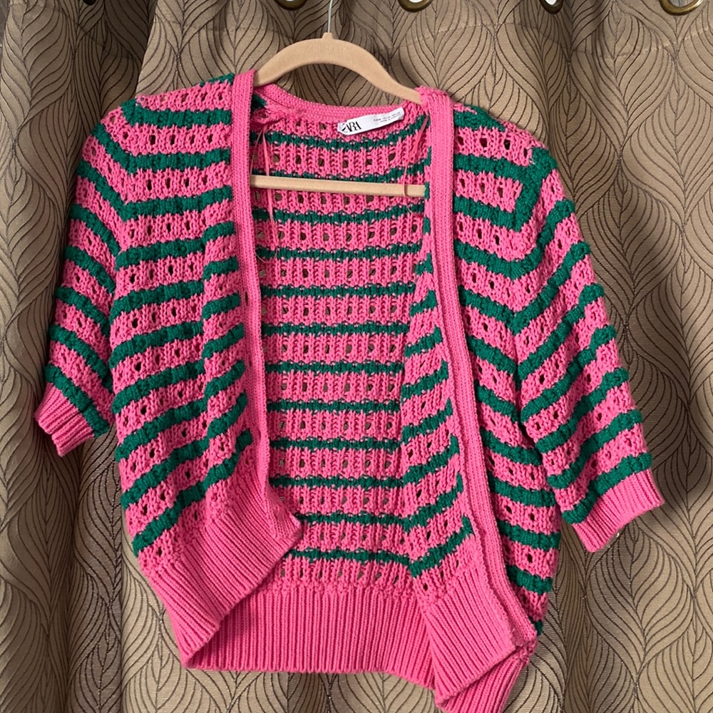 Zara short sleeve cardigan